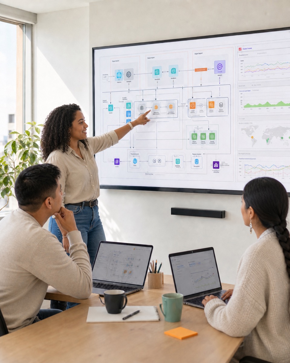 Cloud & DevSecOps — Equipo certificado con Google Cloud: arquitecturas nativas, IaC, pipelines seguros y observabilidad end-to-end.